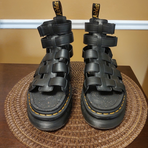 DR. MARTENS Womens Black Ricki Platform Gladiator Sandal Size 7 NEW - Picture 3 of 7